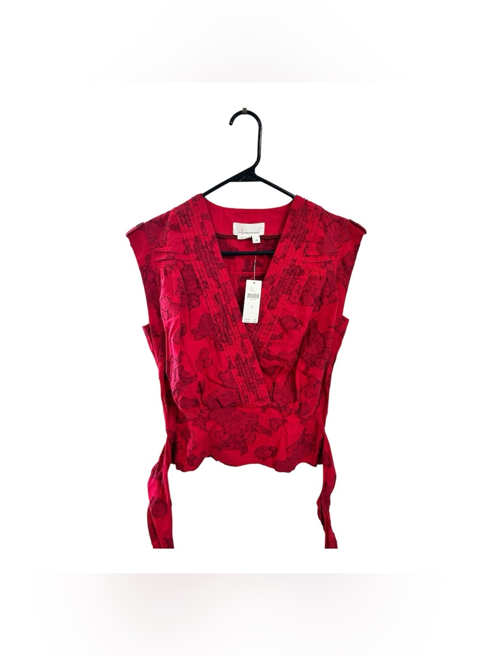 Anthropologie sleeveless wrap blouse